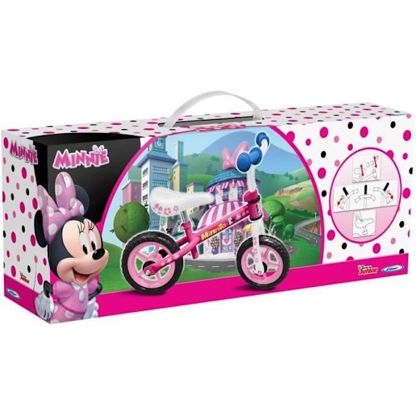DISNEY MINNIE Balance Bike Rosa, vit och blå