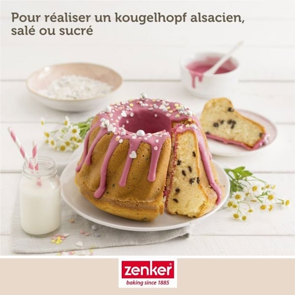 Moule à kouglof - ZENKER - Mini 18 cm - Rostfritt stål - Non-stick - För 4 personer Rostfritt stål