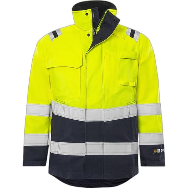 Reflekterande jacka klass 3 Fristads 4175 ATHS - Gul - XL gul hög synlighet/marinblå