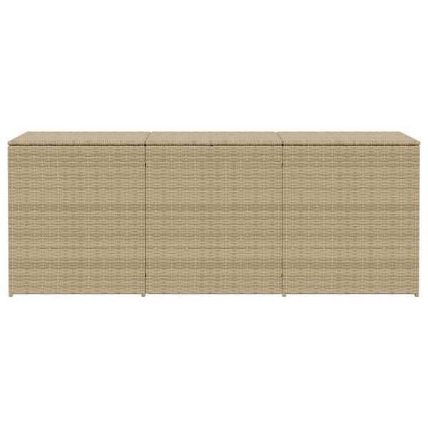 Trädgårdsförvaringslåda blandad beige 984L flätad resin