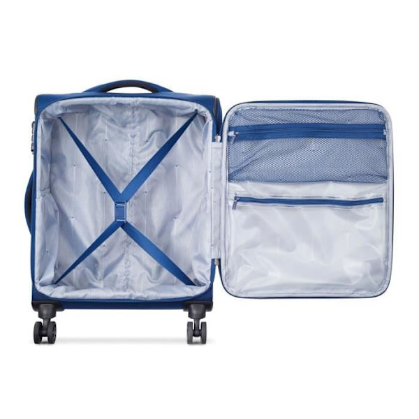 DELSEY Optimax Lite Expanderbar vagn med 4 dubbelrullar M Blå [110181]
