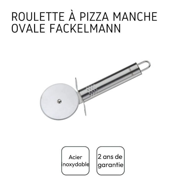 Rostfritt pizzahjul 18,5 cm Fackelmann Ovale Limited Edition Grå