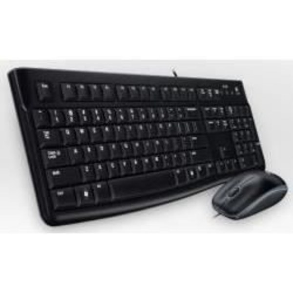 Tangentbord och mus - Logitech - MK120 - USB - QWERTZ - Svart