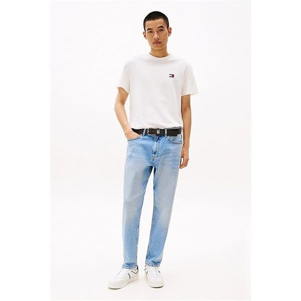 T-shirt MC-logotyp i bomull - Tommy Jeans. Vit M