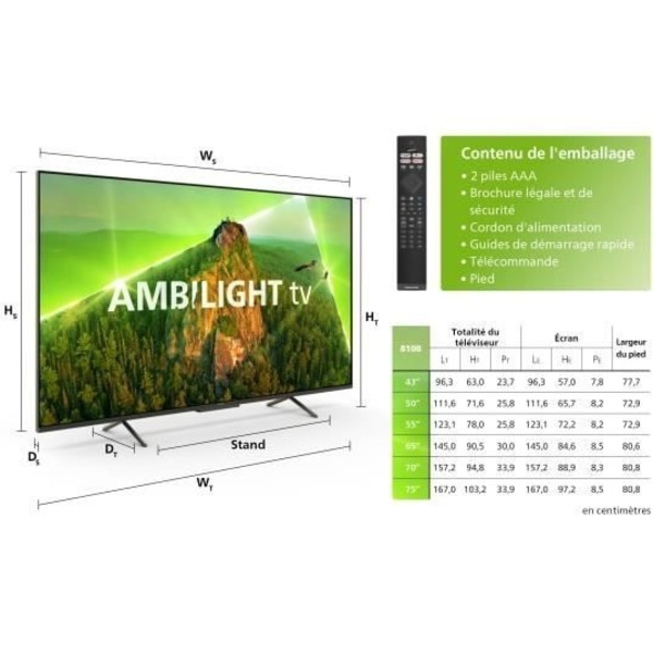 PHILIPS LED TV 4K 164 cm 65PUS8108/12 Ambilight 164 cm 4K UHD