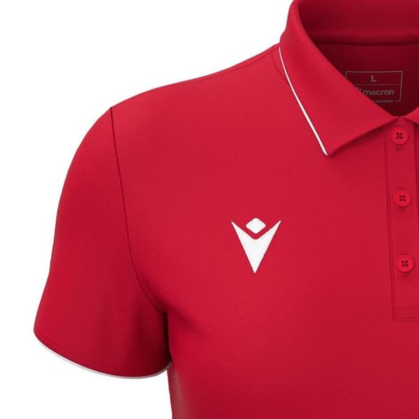 Polo dam Macron Melody röd vit XL