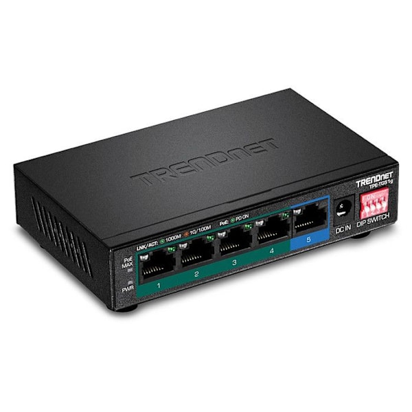 5 Ports Gigabit Switch... Svart