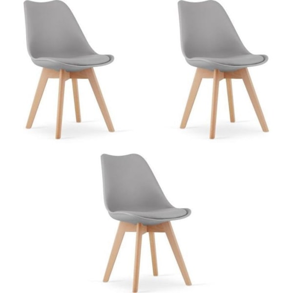 Chaise Leobert - modell33173-MARK-ATTY16 - Chaise Léobert MARK Grå x 3