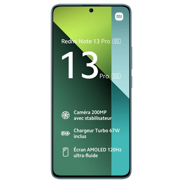 XIAOMI Redmi Note 13 Pro 5G 256GB Smartphone Ocean Blue - Android - Dual SIM - Fingeravtrycksläsare Blå