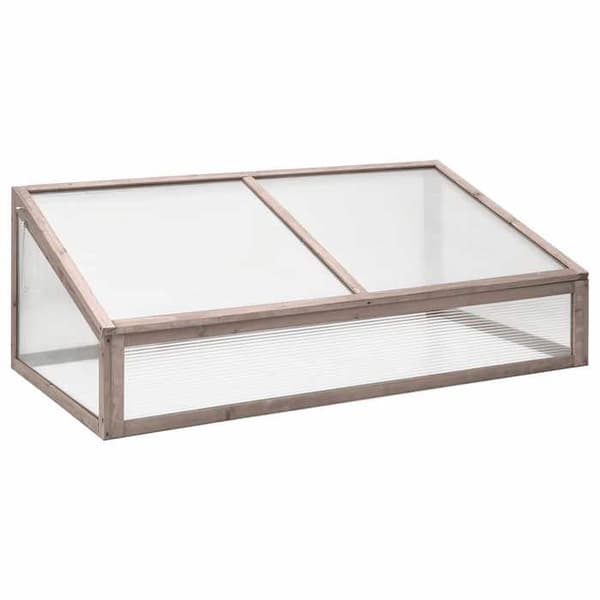 vidaXL Växthus Grå 110x56x39 cm Furu 362647