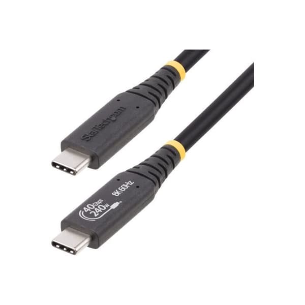 - StarTech.com - StarTech.com USB4-kabel 1m, USB-C USB-IF-certifierat, 40Gbps, PD - USB-kabel - 24 pin USB-C (M) till 24 pin