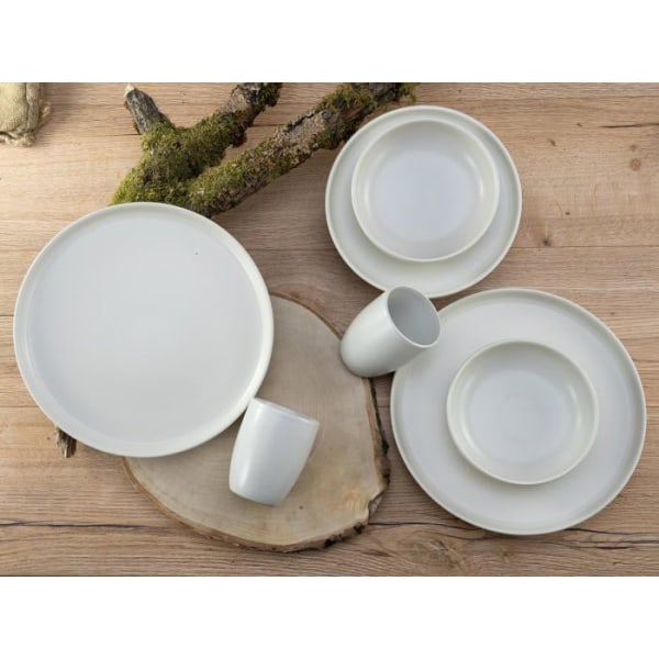 Komplett service - Skapabar bordsservering - 33066 - , , uno OFFWHITE-serien, 16-delad bordsservering, Gres