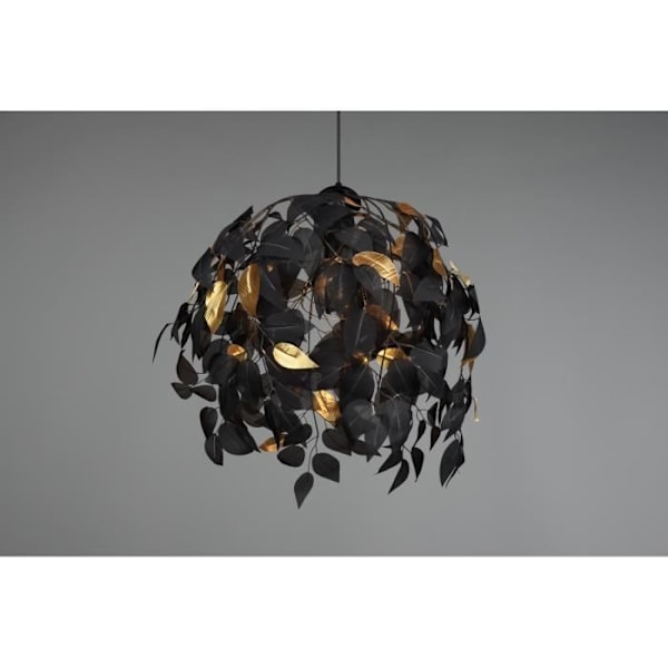 Takplafon - Reality - Leavy - Matt svart - Metall - 1 E27-lampa