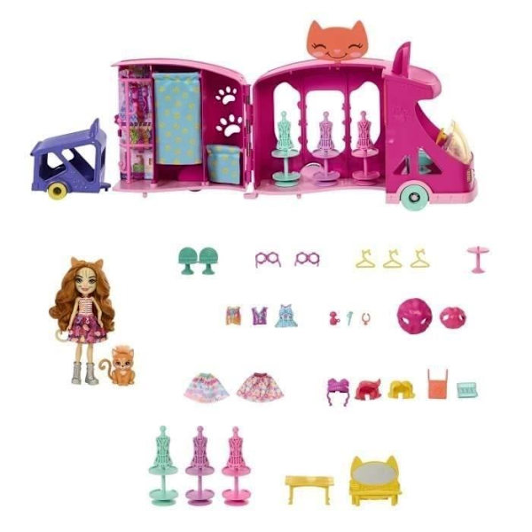 CAT-MION ENCHANTIMALS MODE - Enchantimals - HPB34 - ENCHANTIMALS DOLL Flerfärgad