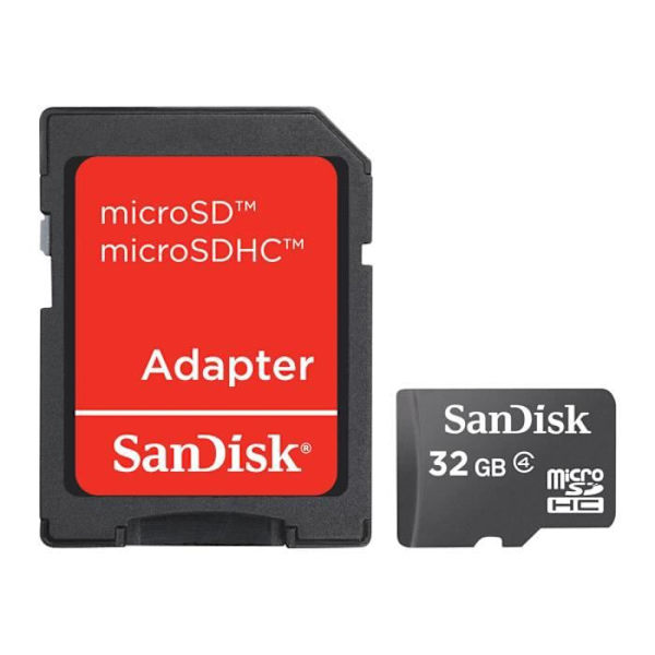 SANDISK flashminneskort - 32 GB Klass 4 - Micro SDHC svart