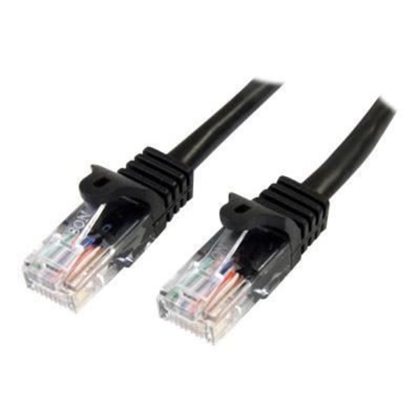 STARTECH Cat5e UTP nätverkskabel - Hookless - 5 m - Anti-snag RJ45 Ethernet-kabel - Patchkabel - M / M - Svart