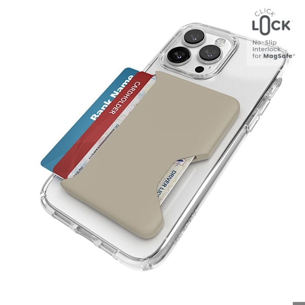 Speck ClickLock Plånbok för MagSafe - MagSafe Magnetic Wallet (Light Oak)