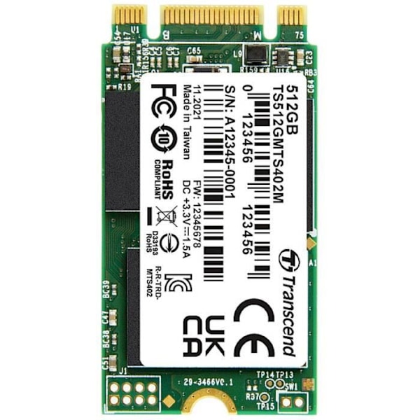 Transcend MTS402M 256 GB NVMe PCIe M.2 2242 SATA III Intern SSD