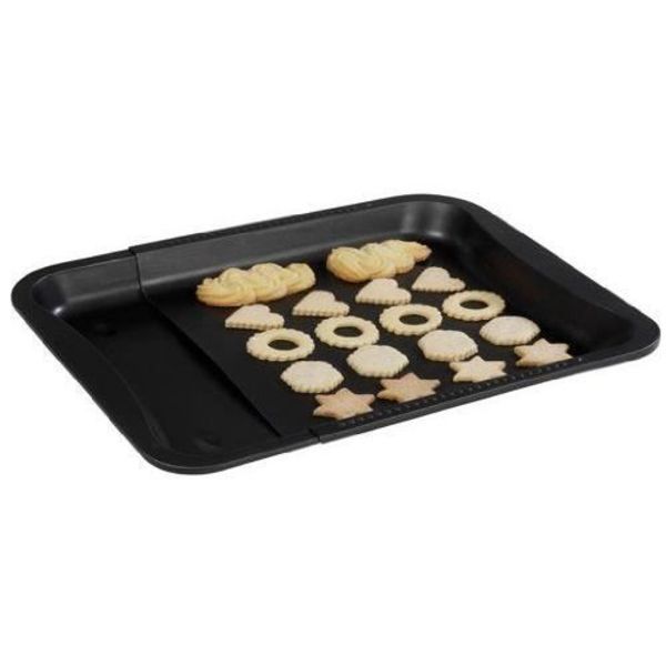 Universell ugnsplåt - Zenker - 3481 - Justerbara dimensioner 37,5-52 cm - Stål - Non-stick Svart