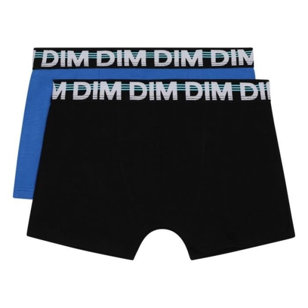 Förpackning med 2 pojkboxers i stretchig bomull EcoDim Classic - DIM/0BVC/LOT2G/NOIRBLROI/14 Svart 14 år gammal