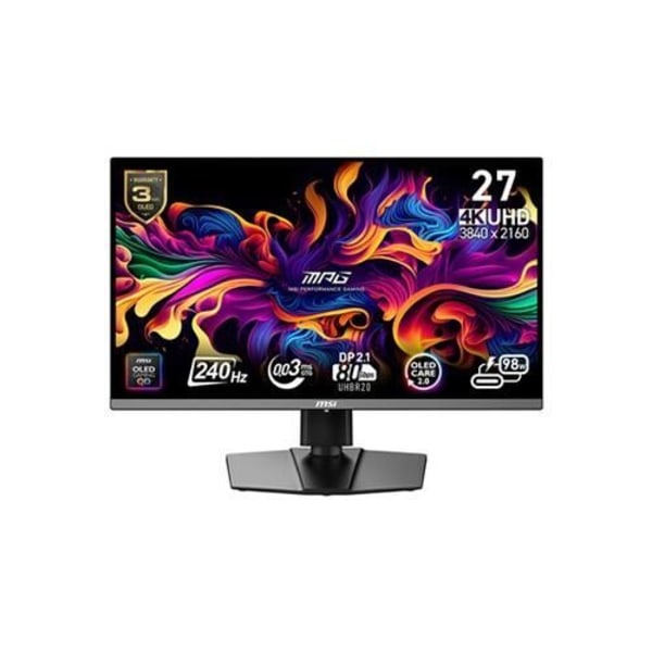 PC-skärm - Msi - MPG 272URX - QD-OLED - 27 tum - 3840 x 2160 - 240 Hz Svart