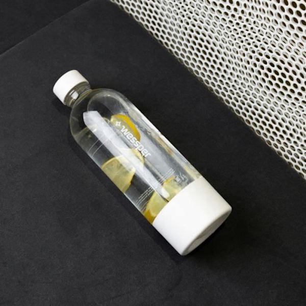 Wessper Vattenflaska, Högkvalitativ PET-flaska på 800 ml Kolsyrningsflaskor Vit