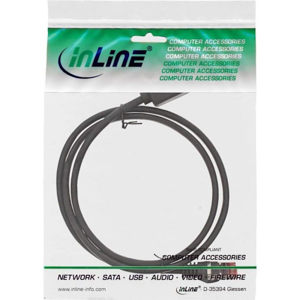 Kabel - nätverksadapter - telefoni Inline 76950X nätverkskabel Svart 0,5 m Cat6 S/FTP (S-STP)