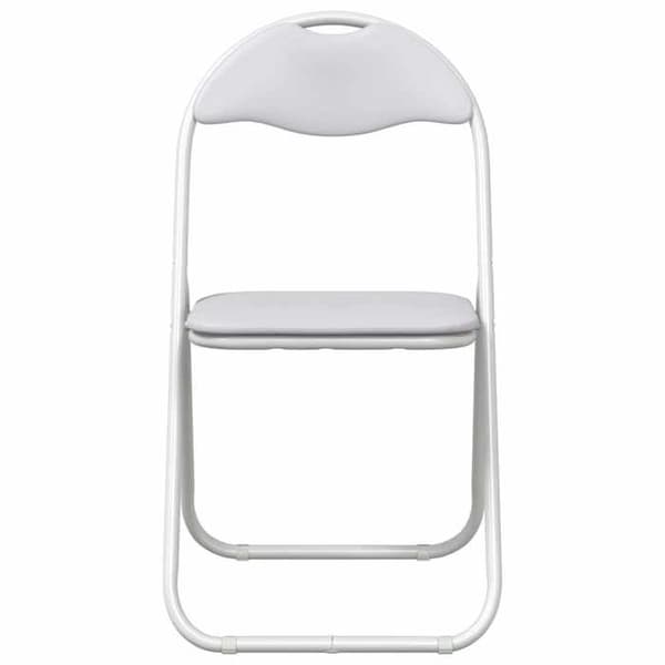 vidaXL Fällstol 8 st Vit 48 x 43,5 x 81 cm Konstläder 42029051