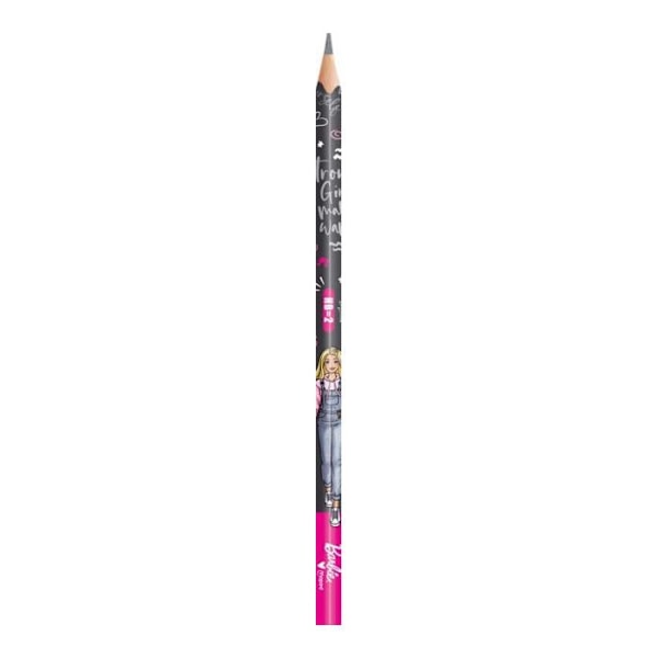 Pennor av papper - Maped - Barbie - 6 HB-pennor - Ergonomisk triangelform - Rosa Rosa
