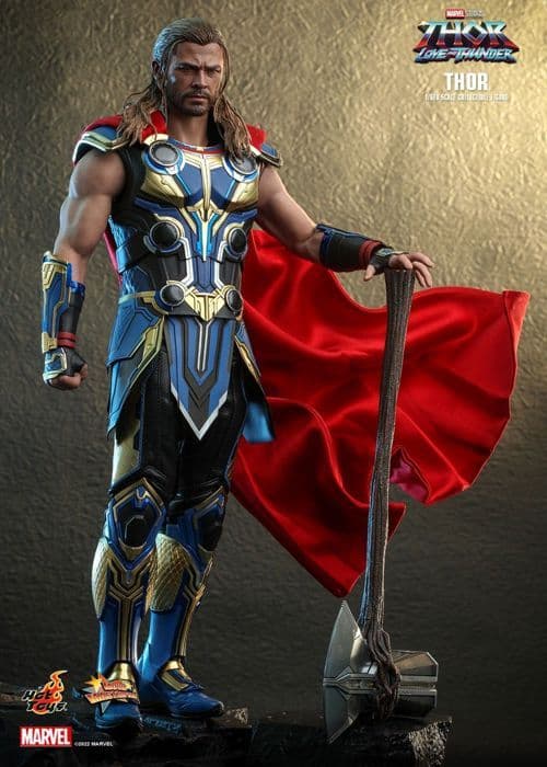 Staty Statuett Hot Toys MMS655 - Marvel Comics - Thor: Love And Thunder - Thor Standardversion mångfärgad