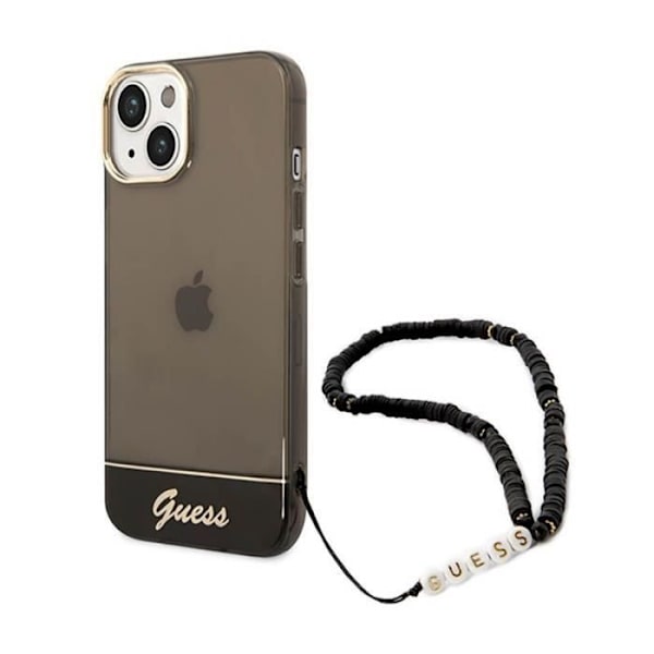 Guess Translucent Pearl Strap - Fodral för iPhone 14 (svart) - 3666339064167