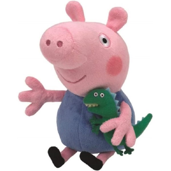 Ty Beanie Peppa Pig George 20 cm mjuk leksak - Rosa