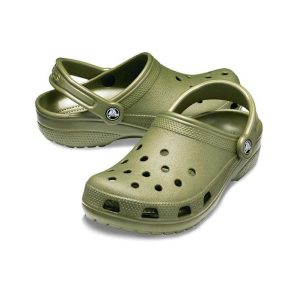 Sabot - Crocs - Klassisk armégrön - Syntetisk - Grön - Flerfärgad Flerfärgad 37 1/2