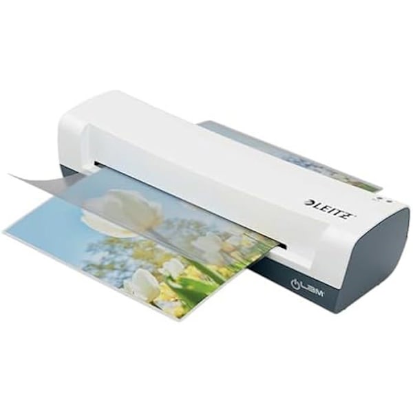 Leitz iLAM Home Laminator - A4 Home Laminator, 3 Minute Quick Preheat, 75-125 Micron Pouches, Pack