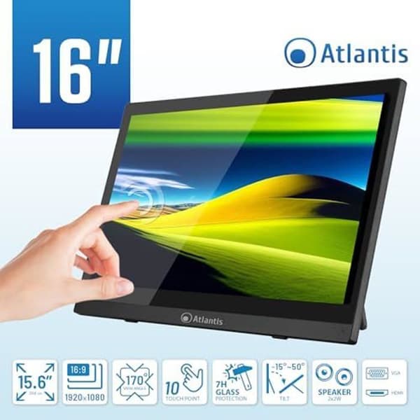 Touchscreen - ATLANTIS - A05-T16A-VHM - 10 pekskärmar - Full HD 1920x1080 - HDMI VGA