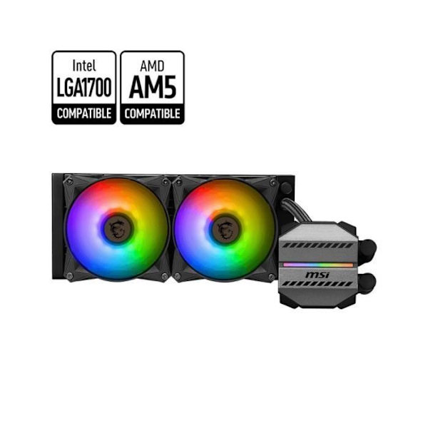 Vattenkylning - MSI - MAG CORELIQUID M240 - Svart - 240mm - 20 dBA Svart