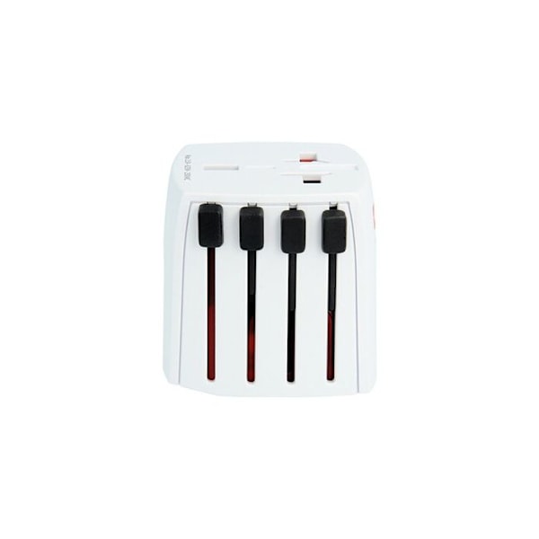 SKROSS MUV Micro Travel Adapter - Vit - Rektangulär - Interiör - För utlandet Vit