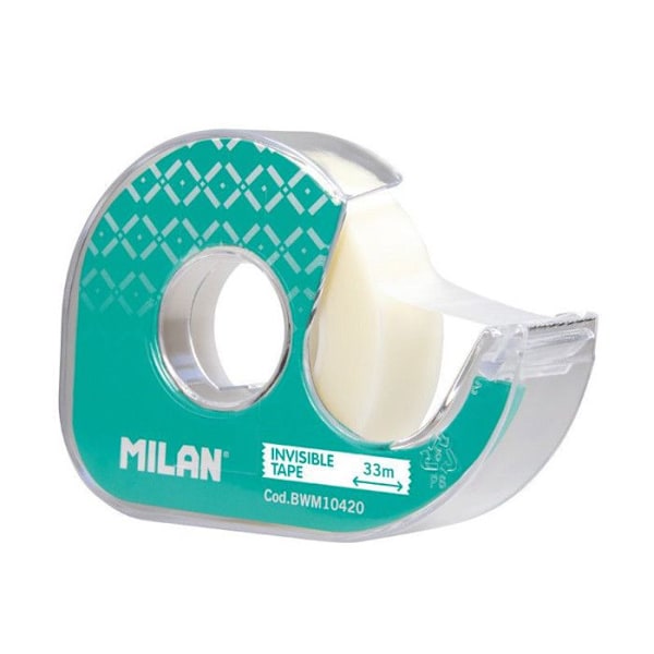 Osynligt tejp - Milan - 19mm x 33m - Återvinningsbar - Metallkniv - Matt Grön