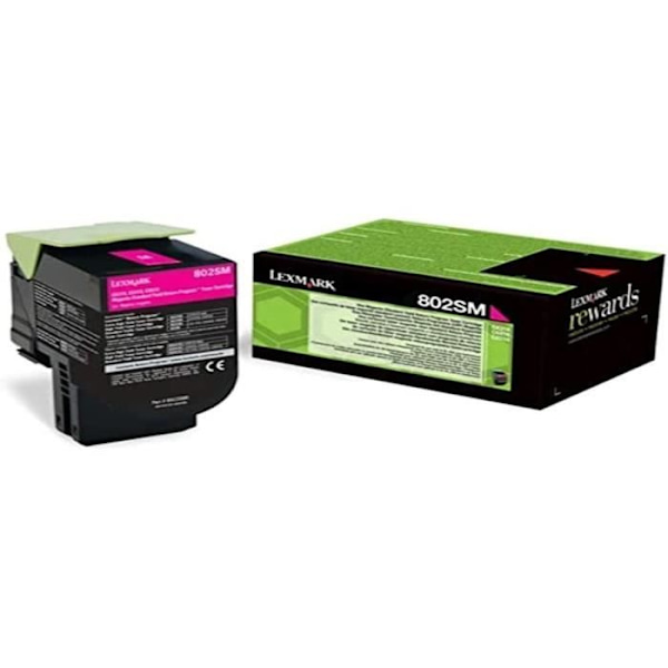 MAGENTA tonerkassett Lexmark Toner 802SM - 80C2SM0 - 2 000 sidor