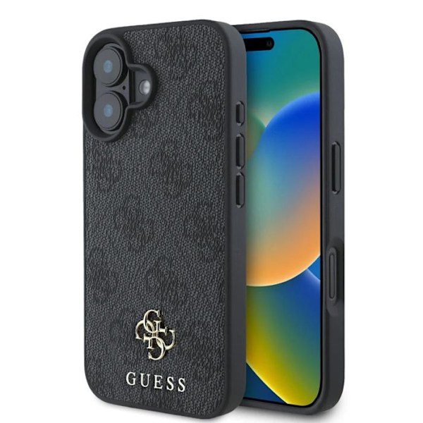 Coque pour iPhone 16 - Guess Hardcase 4G Classic MagSafe (GUHMP16SP4SM4MK) - Noir svart