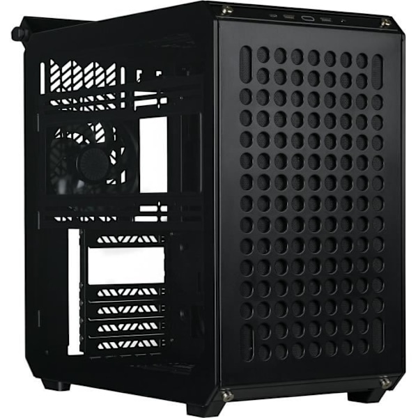 PC-fodral - COOLER MASTER - QUBE 500 Flatpack Black Edition, Midi Tower, Svart, ATX/SFX, 120 mm fläktar, 2,5"/3,5" HDD