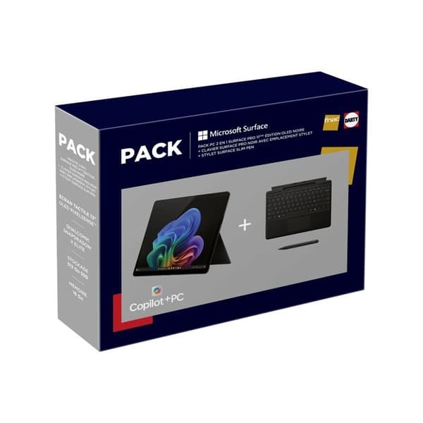PC Hybrid / PC 2 i 1 Microsoft Pack Surface Pro 11:e upplagan 13" Copilot+PC Pekskärm Snapdragon® X Elite 16 GB RAM 512 GB