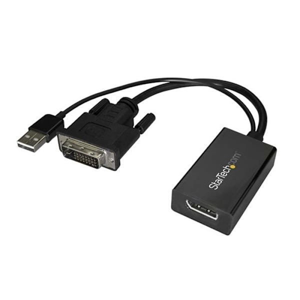 DVI till DisplayPort videoadapter - STARTECH - 1920 x 1200 - Plug and Play - USB-ström - Svart