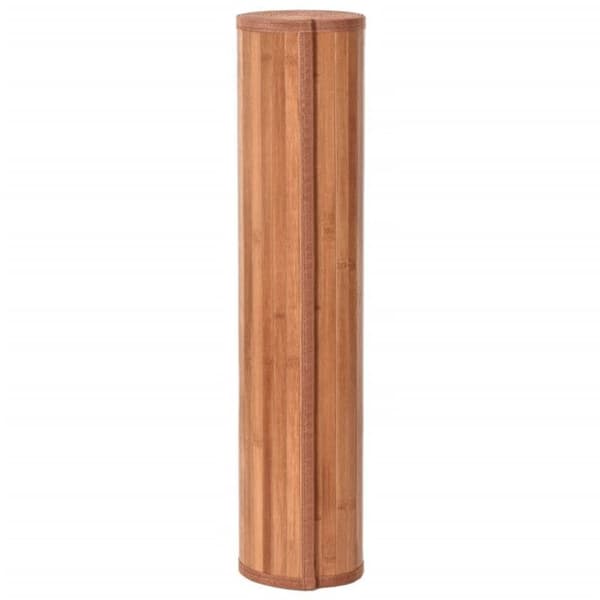 Rektangulär matta - VIDAXL - 60x100 cm - Naturlig bambu - Halkfri - Brun kastanj