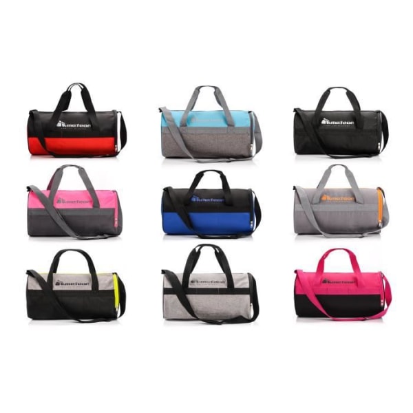 meteor SIGGY 25L Rund Fitness Gym Väska Rosa Svart för Kvinnor Män Barn Flickor - Väska Resebagage Duffel Modern Fitness Svart ros