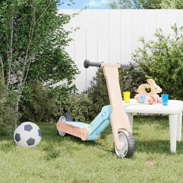 Barnscooter 2 i 1 ljusblå Ljusblå och svart