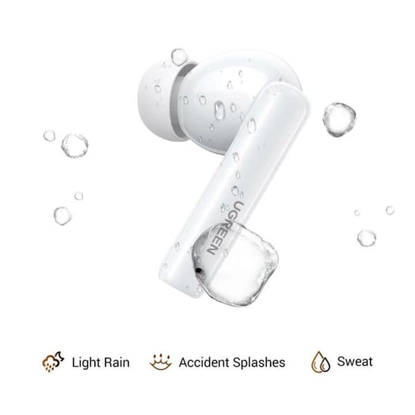 Hörlurar - Ugreen - WS200 - Bluetooth - In-ear - ANC vit Vit