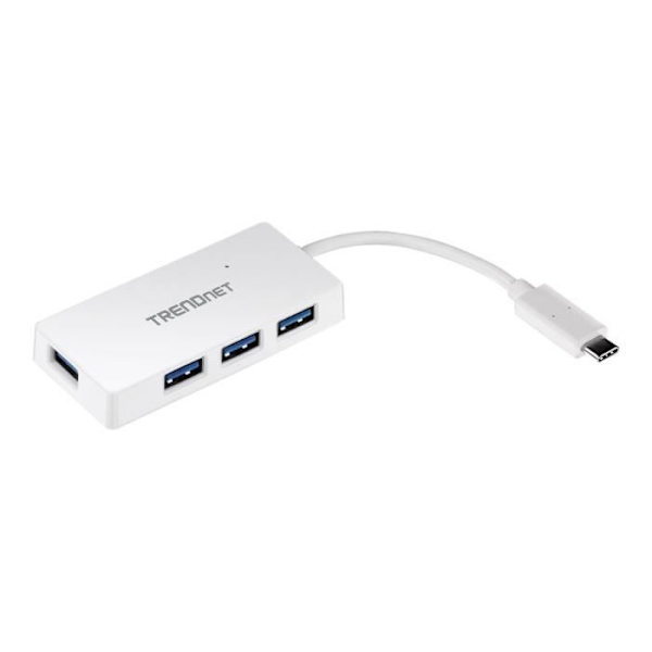 TRENDNET USB-hubb - USB typ C - Extern - 4 USB-portar totalt - 4 USB 3.0-portar
