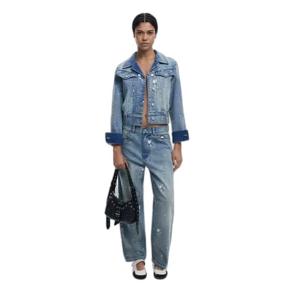 Jeansjacka dam Desigual Pony - blå blå XL