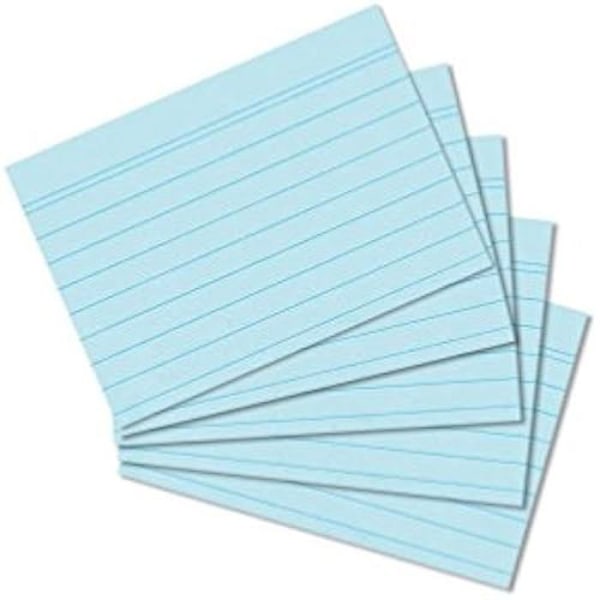 Fackor Bristol - HERLITZ - A8 - 100 Linjerade Sidor - Papper 170 g/m² - Blå Färg Blå